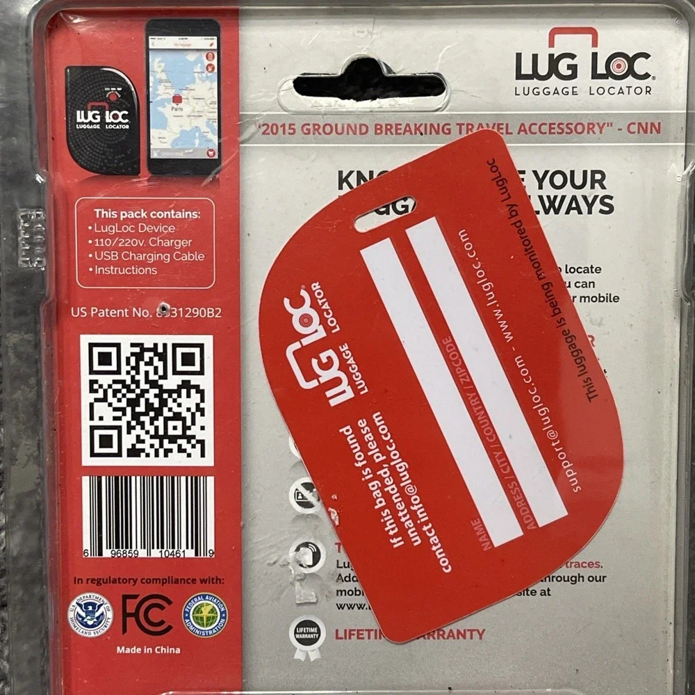 LugLoc Luggage Tracker‎ – Worldwide Smart Lost Baggage Locator – New in Box